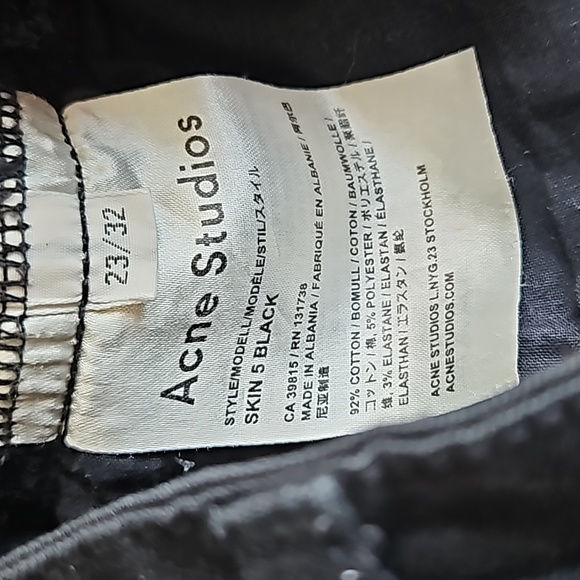 ACNE STUDIOS Skin 5 Mid-Rise Peg Skinny Jeans - Picture 6 of 8